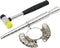 PHYHOO Rould Ring Mandrel Metal Ring Sizer Gauge Set with Jewelers Rubber Mallet Hammer Ring Measurement Tool Finger Sizing Size Measuring US Size...