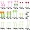 30 Pcs Bean Sprout Hair Clips Mixed Style Plant Hairpins Flower Plant Hair Clip Little Grass Barrette Butterfly Headwear Hair Accessories for Wome...