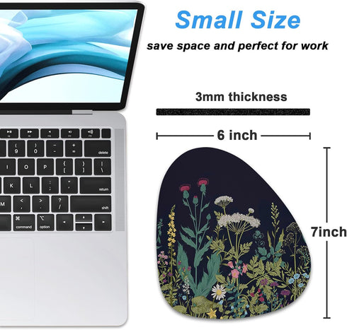 Rimilak Small Mouse Pad 6 x 7 Inch, Irregular Mini Mouse Pad with Non-Slip Rubber Base, Waterproof Compact Mouse Mat for Laptop Computer Wireless ...