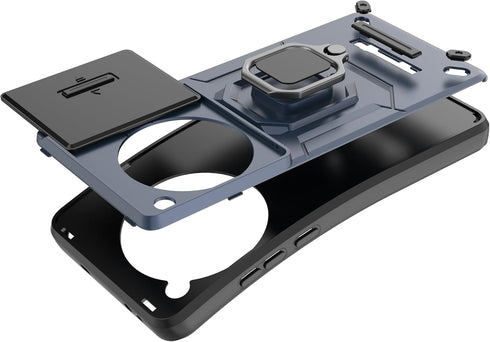 for OnePlus 12R Phone Case with Screen Protector, OnePlus 12R 5G Case, Dual Layer Armor Case with Ring Holder Kickstand Protection Defender Rubber...