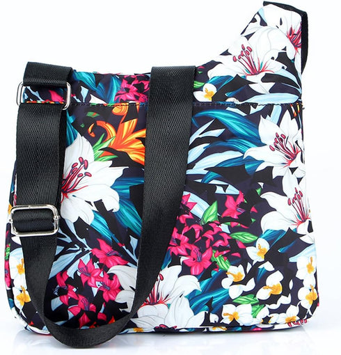 Nylon Multi-Pocket Crossbody Purse Bags for Women Travel Shoulder Bag...