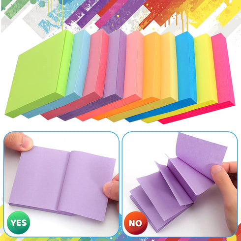 30 Pads Pop Up Sticky Notes,10 Bright Colors Sticky Notes Pop Up,3x3 Inch Self-Stick Notes Pads,Super Sticking Power Pop Up Notes for School Offic...