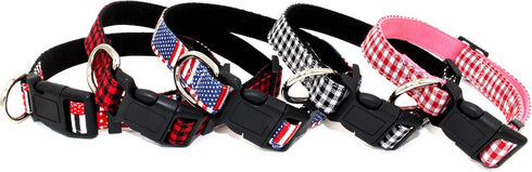 Cotton Designer Dogs Collar Cute Flower Dog Collars for Girl Female Puppy Small Medium Large Dogs (XS, Red Plaid)...