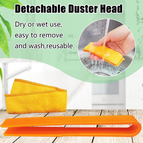 4 Pack Blinds Duster, Window Blinds Cleaner Duster Brush with 4 Microfiber Sleeves, Blinds Cleaning Tools for Window Blinds, Air Conditioner Vents...
