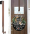 Myfolrena Wreath Hanger (Bronze-1 Pack) - Stainless Steel Adjustable Door Hanger for Front Door, 15-24inch, 20lb Weight Capacity...