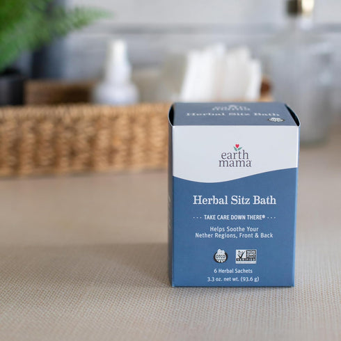 Earth Mama Herbal Sitz Bath | Pregnancy & Postpartum Essentials, Soothing Sitz Bath for Hemorrhoids with Witch Hazel, & Calendula, 6-Count (2-Pack...