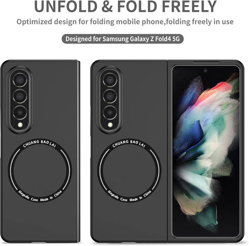 Phone Case for Samsung Galaxy Z Fold4, Dual Layer protection Military Grade Drop Shockproof with Wireless Charging Case for Galaxy Z Fold 4 6.1" M...