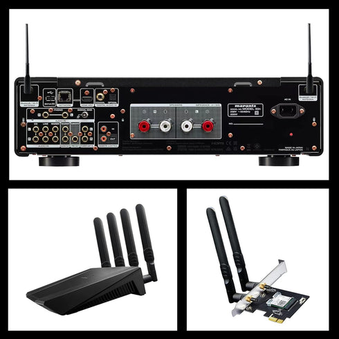 PC WiFi Antenna Dual Band 2.4Ghz/5.8Ghz 5dBi RP-SMA Male Connector (No Pin), Bluetooth WiFi Antenna for Desktop PC, Camera System, M.2 PCIE WiFi C...