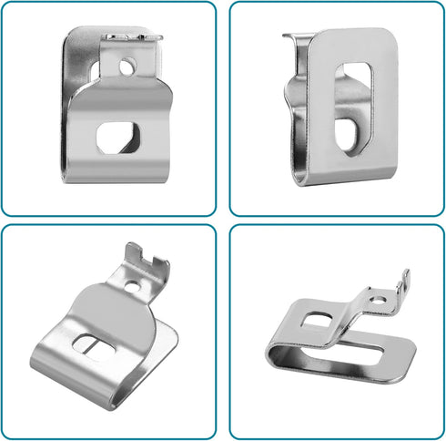 10 Packs Belt Clips for Dewalt, 304 Stainless Steel Drill Belt Clip Hook with Screws for Dewalt N268241, Drill Tool Clips Fit for Dewalt 20V Power...
