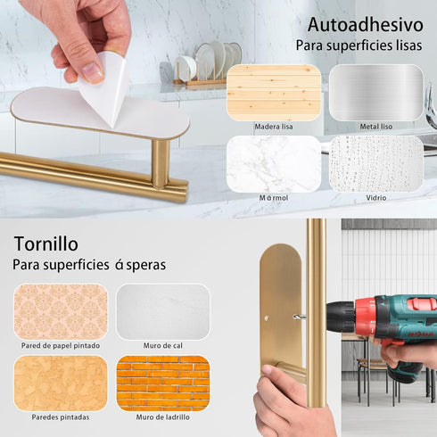 Paper Towel Holder Under Cabinett Countertop Wall Mount for Kitchen Bathroom Pantry Sink Countertop Counter,SUS304 Stainless Steel PaperTowel Rack...
