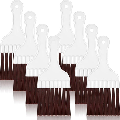 8 Packs Air Conditioner Condenser Cleaning Brush Refrigerator Coil Brush HVAC Coil Cleaner Brush Small Plastic Whisk Brush (Brown)...