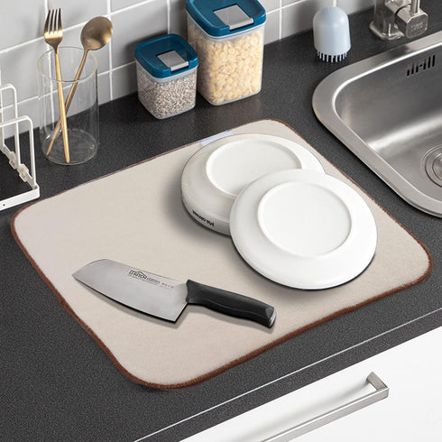 SINLAND Microfiber Dish Drying Mat Super Absorbent Dish Drying Pad for Drainer Kitchen Counter, Large Size Mat for Countertops or Sinks 16Inch X 1...