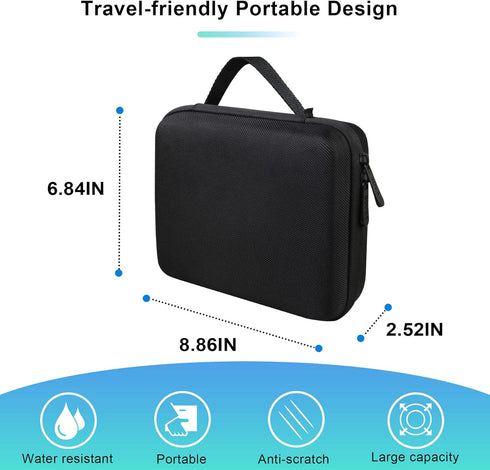 BOVKE Travel Case for DYMO LetraTag 200B Bluetooth Label Maker, DYMO LetraTag Wireless Compact Label Printer Holder with Extra Space for Letratag ...