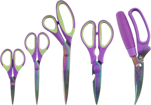 Ultimate Value Scissor Set for Kitchen and Craft Set- 1 Set (5 Scissors)...