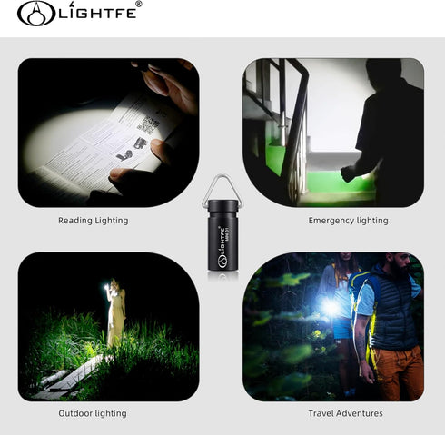 LIGHTFE MINI01 keychain flashlight mini keychain light is light, small, and bright (Mini01 black)...
