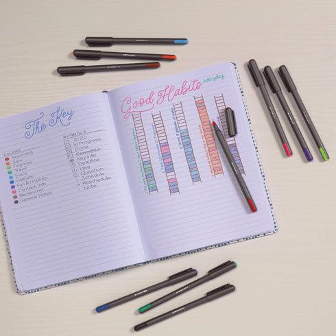 linc Pentonic Premium Ball Point Pen 1.0 mm Medium Point, 10-Count, Assorted Colors | Medium Point Featherlite Feel, Easy Flow Ink Technology, Sle...