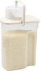 JapanBargain 3193, Rice Container Japanese Kome Bitsu Clear Plastic Dry Food Storage with Lid Great for Pet Food Dog Food Cat Food Treat Kitchen P...