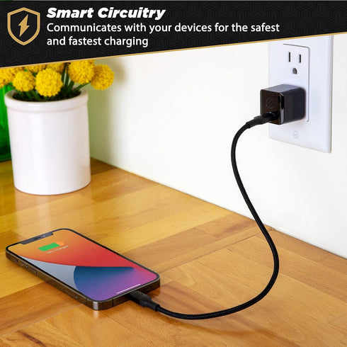Scosche HPDC20-SP Fast Charger PowerVolt 20W Mini Cube USB-C, Wall Adapter for Phone, 4X Faster Power Charge, Portable Outlet Plug, Black...