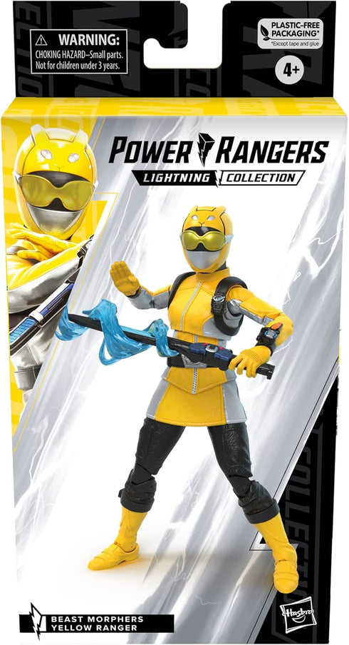 Power Rangers Lightning Collection Beast Morphers Yellow Ranger 6-inch Scale Action Figure, Toys and Action Figures for Kids Ages 4 and Up...
