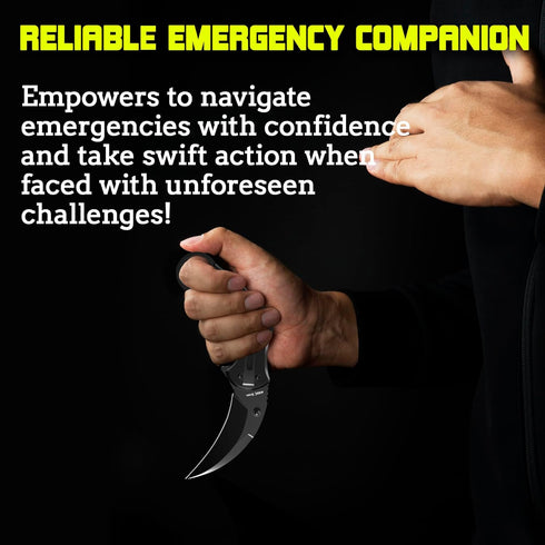 Spring Assisted Karambit Knife - Tactical Karambit Folding Knife - Pocket & Folding Knife - Military Sharp Tiger Claw Knives - Best Combat for Hun...