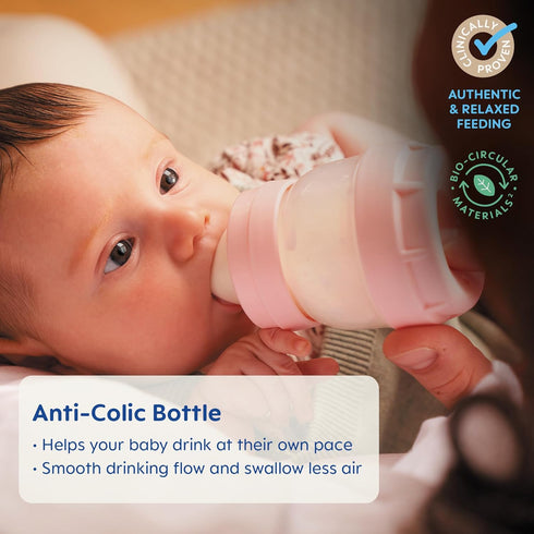 MAM Easy Start Matte Anti-Colic Baby Bottles, 5oz (2 Count), Slow Flow Nipples, Baby Boy...