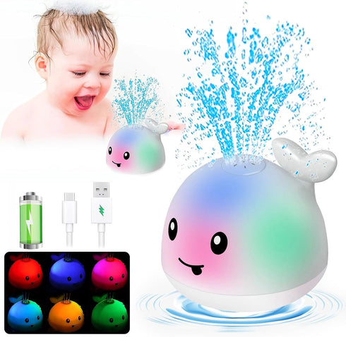 Bath Toys for Kids Ages 1-3 - light up whale bath toy sprinkler Mold Free toddler Baby Bath Toys for 6-12-18 Months Bathtub Tub Water Pool Shower ...