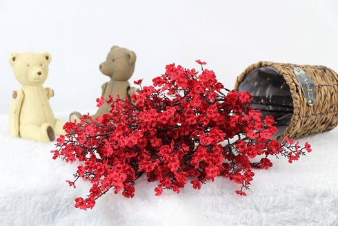 JAKY-Global Babys Breath Fabric Cloth Artificial Flowers 6 Bundle European Fake Silk Plants Decor Wedding Party Decoration Bouquets Real Touch DIY...