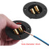 3-'' Double Binding Round Gold Plate Push Spring Loaded Jacks Connector Speaker Box Terminal Cup (Black - 2pcs), (B-S)...