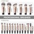 Makeup Brushes, MAANGE 18 Pcs Professional Makeup Brush Set Premium Synthetic Face Kabuki Brush Kit Foundation Blush Powder Eyeshadow Brushes Set...