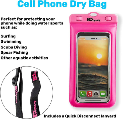 Waterproof Phone Case and Lanyard - Excellent Waterproof Protection - Floats in The Water Pink...