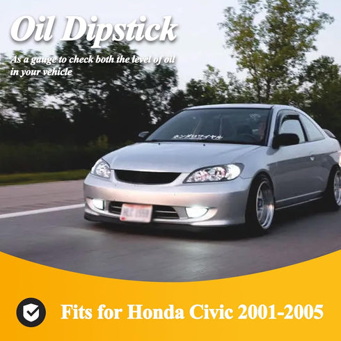 Engine Oil Level Dipstick Indicator Compatible for Honda Civic 2001-2005 2&4 Door Replace Fluid Oil Indicator Stick 15650-PLM-004...