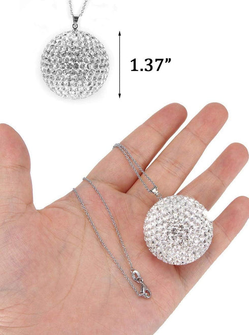 Rear View Mirror Bling Crystal Ball Charms Purple Car Accessories for Women...
