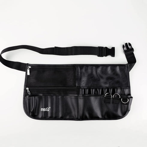 MSQ Makeup Brush Bag with Belt Cosmetic Brush Pouch Holder Organizer Multi Pocket Apron Pack with Adjustable Artist Belt Strap Large Capacity Grea...