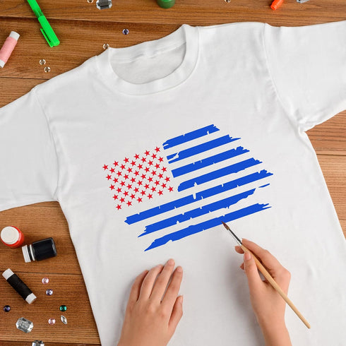 6 Pieces American Flag Stencils We The People Stencil Reusable Tracing Templates US Flag Painting Templates for Painting on Wood for DIY Card Albu...
