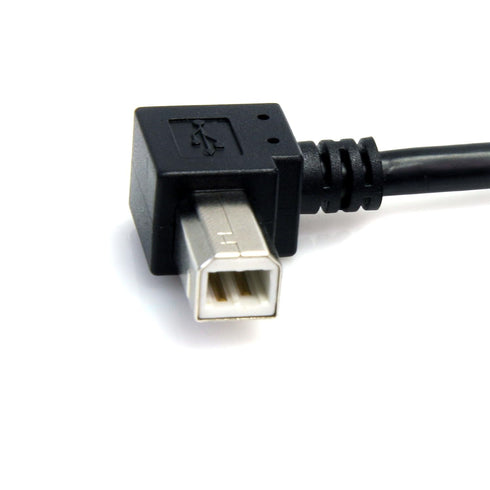 StarTech.com 91cm (3 ft.) / 91cm A Right Angle to B Right Angle USB Cable - 0.91m Right Angle USB 2.0 - 1x USB A 1x USB B - Black (USB2HAB2RA3)...