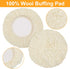 Tallew 6 Pcs 3 Inch Wool Polishing Pad Hook Loop Buffing Pad for Drill Curved Edge Compound Cutting Tool Drill Polisher Attachment Wheel Polish Ki...
