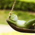 Frog Statues for Garden Outdoors Hanging Sleeping Frog Sculptures Swing Home Décor...