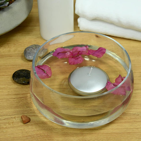 3 Inch Metallic Silver Floating Candles...