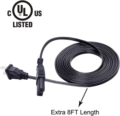 Polarized Power Cord Replacement for NEC VT695 VT670 VT595 VT495 VT470 VT480 VT490 VT570 VT475 NP410 Projector E506 E505 E553 E463 E423 E323 TV 8f...