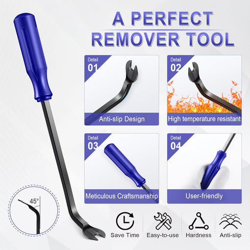 LivTee 5 pcs Auto Trim Removal Tool Kit, No Scratch Plastic Pry Tool Kit - Interior Door Panel Clip Fastener Removal Set for Vehicle Dash Radio Au...