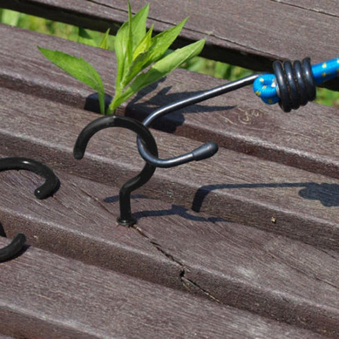 25 Pack Cup Hook Ceiling Hooks, 2.9 Inches, FineGood Vinyl Coated Screw-in Hanger for Indoor and Outdoor Use - Black...