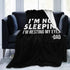 Im Not Sleeping Ultra-Soft Micro Fleece Blanket Anti-Pilling Flannel Sleep Comfort Sofa Blanket...