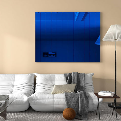 WESTICK Blue Mirror Sticker Sheet Self Adhesive Mirror Wallpaper Peel and Stick Wall Sticker Mirror Contact Paper for Bedroom Kitchen Cabinets App...