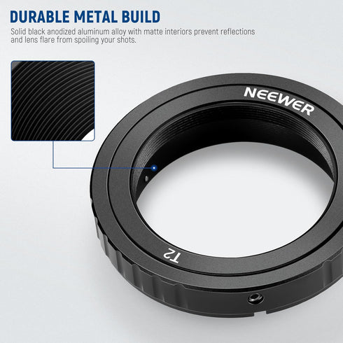 NEEWER T Ring with M42 Threads Compatible with Sony A Mount Cameras & Telescopes, Lens Adapter Ring for a99II a99 a900 a850 a77 II a77 a65 a58 a57...