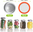 Mason Jar Lids Regular Mouth Canning Lid for Ball, Kerr Jars - 24-Count Split-Type with Leak proof & Airtight Seal Features, Metal - Food Grade Ma...