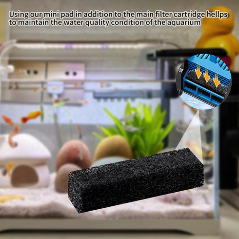 6PCS Filter Pads for Aqueon, Fish Tank Carbon Reducer Filter Pads, Sponge Replacement Filter Cartridges for Aqueon Quietflow LED PRO Aquarium Fish...