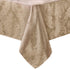 Newbridge Barcelona Luxury Damask Fabric Tablecloth, 52” Wide x 70” Rectangle, Golden Beige, 100% Polyester, No Iron, Soil Resistant Dining Room, ...