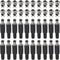 AITRIP 20 Pairs 40PCS DC Power Supply Jack Socket Female Panel Mount Connector 3-Pin 5.5 x 2.1mm with 5.5mm x 2.1mm DIY Male DC Power Plug Jack So...