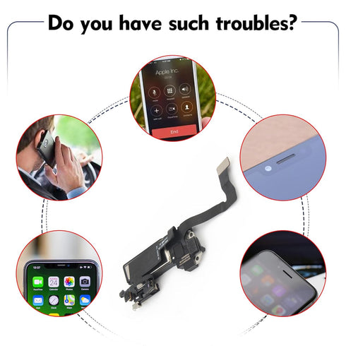 Earpiece Speaker Replacement for iPhone 12 Ear Speaker Flex Cable Replacement for iPhone 12 Pro with Tool...