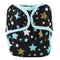One Size Cloth Diaper Cover Snap with Double Gusset (Blue Star)...